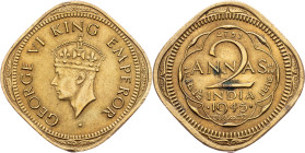 British India, 2 Annas 1945, Bombay