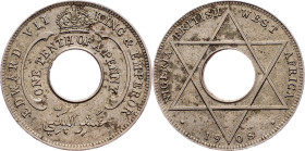 British West Africa, 1/10 Penny 1908, London