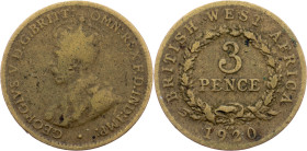 British West Africa, 3 Pence 1920, Birmingham