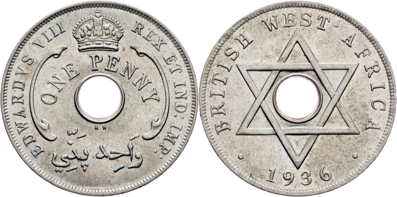 British West Africa, 1 Penny 1936, Kings Norton British West Africa, 1 Penny 193...