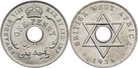 British West Africa, 1 Penny 1936, Kings Norton