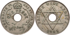 British West Africa, 1 Penny 1945, London