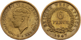 British West Africa, 6 Pence 1947, London