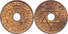 British West Africa, 1 Penny 1956, Heaton