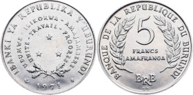 Burundi, 5 Francs 1971, Brussels