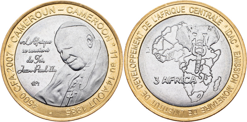Cameroun, 4500 CFA / 3 AFRICA 2007, Bénin Cameroun, 4500 CFA / 3 AFRICA 2007, Bé...