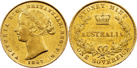 Victoria, 1 Sovereign 1867, Sydney