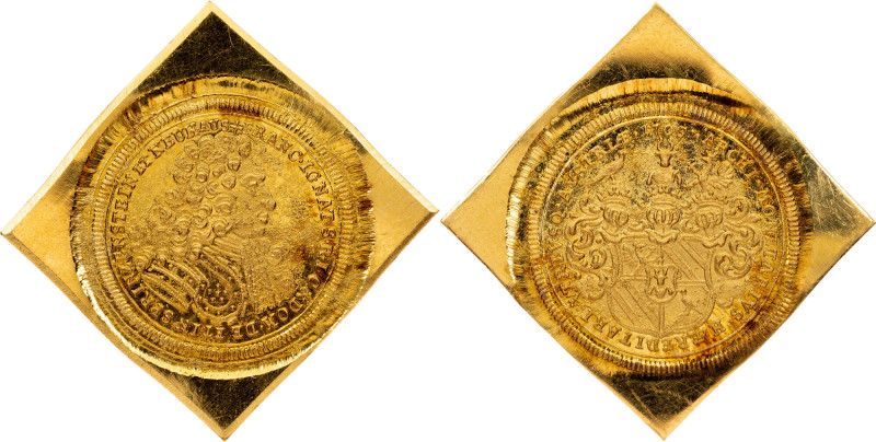 Franz Ignaz, Gold Klippe 1705 (1979), Restrike from original Dies Franz Ignaz, G...