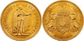 Franz Joseph I, 10 Korona 1893, KB, Kremnitz