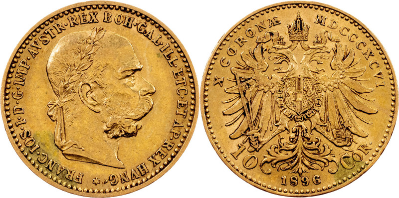 Franz Joseph I, 10 Kronen 1896, Vienna Franz Joseph I, 10 Kronen 1896, Vienna, 3...