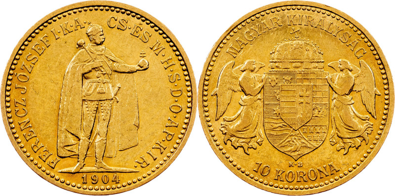 Franz Joseph I, 10 Korona 1904, KB, Kremnitz Franz Joseph I, 10 Korona 1904, KB,...