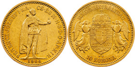 Franz Joseph I, 10 Korona 1904, KB, Kremnitz