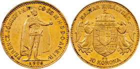 Franz Joseph I, 10 Korona 1906, KB, Kremnitz