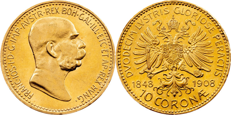 Franz Joseph I, 10 Kronen 1848-1908, Vienna Franz Joseph I, 10 Kronen 1848-1908,...