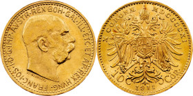 Franz Joseph I, 10 Kronen 1911, Vienna