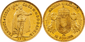 Franz Joseph I, 10 Korona 1911, KB, Kremnitz