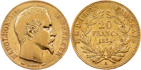 Napoleon III, 20 Francs 1854, A