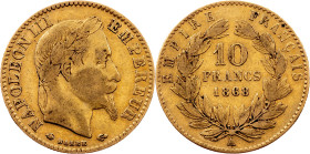 Napoleon III, 10 Francs 1868, A