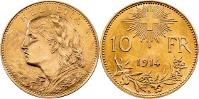 Federal State, 10 Francs 1914, Bern