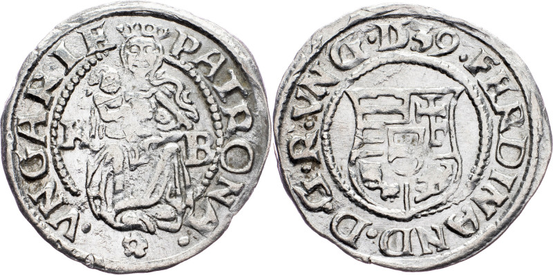 Ferdinand I, Denar 1539, Kremnitz Ferdinand I, Denar 1539, Kremnitz, 0,572 g, Si...
