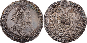 Ferdinand III, 1 Thaler 1654, KB, Kremnitz