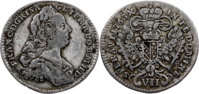 Franz I Stephan, 7 Kreuzer 1763, P-R, Prague