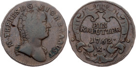 Maria Theresia, Ein Kreuzer 1762, K