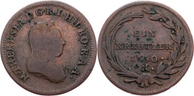 Maria Theresia, Ein Kreuzer 1780, K