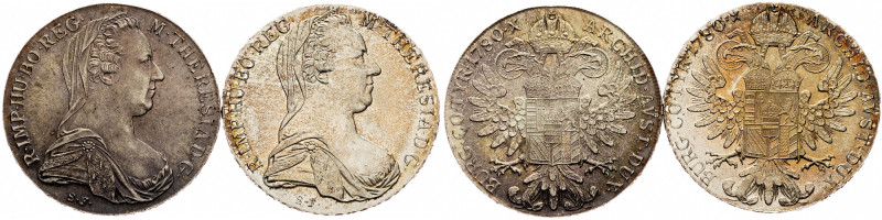 Maria Theresia, 1 Thaler 1780, S.F., Restrike Maria Theresia, 1 Thaler 1780, S.F...