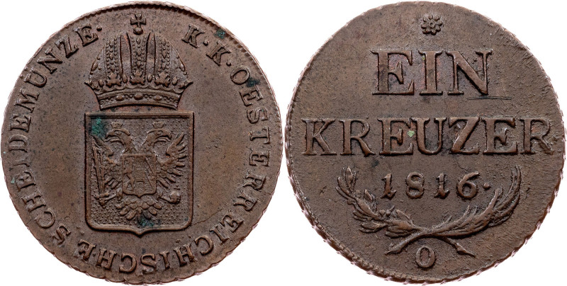 Franz I (II), Ein Kreuzer 1816, O Franz I (II), Ein Kreuzer 1816, O, 8,417 g, Co...