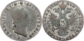 Franz I (II), 3 Kreuzer 1826, B