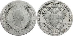 Franz I (II), 20 Kreuzer 1827, A
