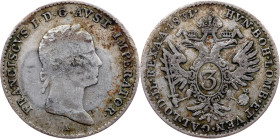 Franz I (II), 3 Kreuzer 1831, A, Vienna
