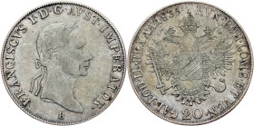 Franz I (II), 20 Kreuzer 1835, B