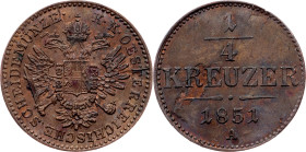 Franz Joseph I, 1/2 Kreuzer 1851, A