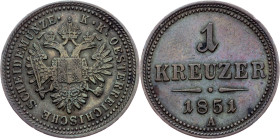 Franz Joseph I, 1 Kreuzer 1851, A