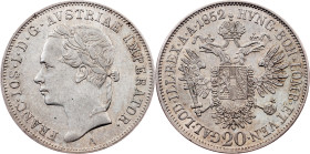 Franz Joseph I, 20 Kreuzer 1852, A