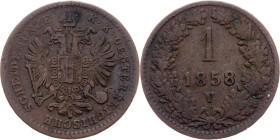 Franz Joseph I, 1 Kreuzer 1858, V