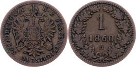 Franz Joseph I, 1 Kreuzer 1860, A