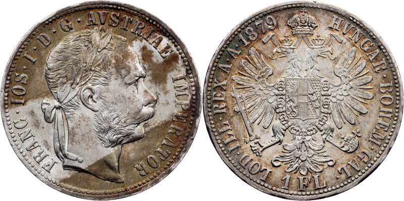 Franz Joseph I, 1 Gulden 1879, Vienna Franz Joseph I, 1 Gulden 1879, Vienna, 0,3...