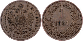 Franz Joseph I, 1 Kreuzer 1881, A