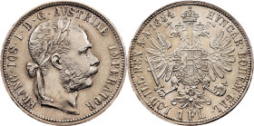 Franz Joseph I, 1 Gulden 1884, Vienna