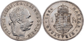 Franz Joseph I, 1 Forint 1884, KB, Kremnitz