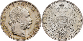 Franz Joseph I, 1 Gulden 1886, Vienna