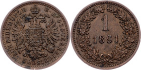 Franz Joseph I, 1 Kreuzer 1891, A