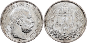 Franz Joseph I, 1 Korona 1893, KB, Kremnitz
