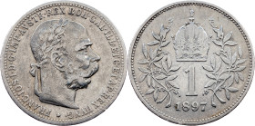 Franz Joseph I, 1 Krone 1897, Vienna