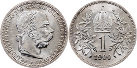 Franz Joseph I, 1 Krone 1900, Vienna