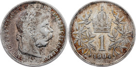 Franz Joseph I, 1 Krone 1904, Vienna