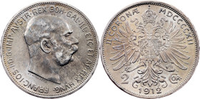 Franz Joseph I, 2 Kronen 1912, Vienna